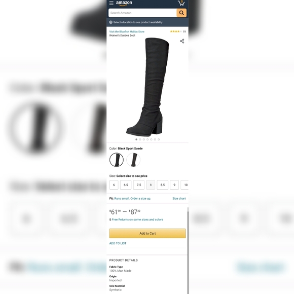 SOLD! Blowfish Womens Dundee Black Sport Suede 8 M - Picture 11 of 12